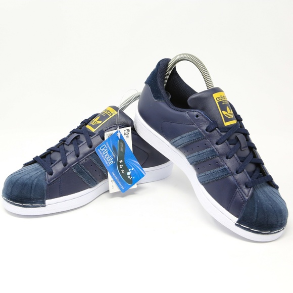 adidas SuperStar Womens Navy Blue White Shell Toe - Picture 7 of 8